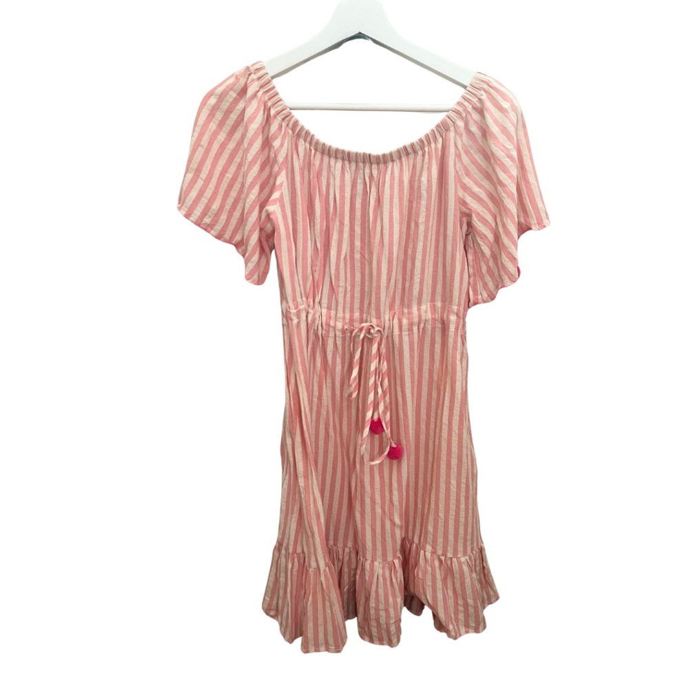 Pink and White Stripe Swimsuit Coverup